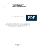 A Utilização Das Ferramentas Da Qualidade Nos Processos Organizacionais em Um Escritório de Contabilidade Da Cidade de Natal-Rn