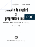 Elemente de Algebra Si Programare Liniara - Ion D. Ion, C. Zidaroiu, N. Popoviciu (1974)