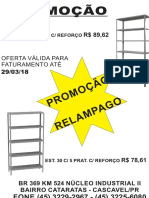 Promoção Relampago Estantes