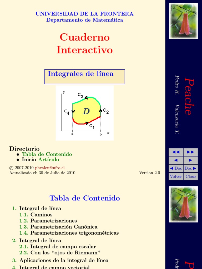 Integral de Linea PDF Integral Función (Matemáticas)