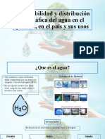 Disponibilidad y Distribución Geográfica Del Agua en El