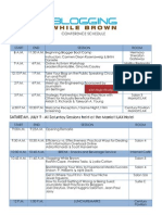 BWB 2011 Schedule and Floor Plans