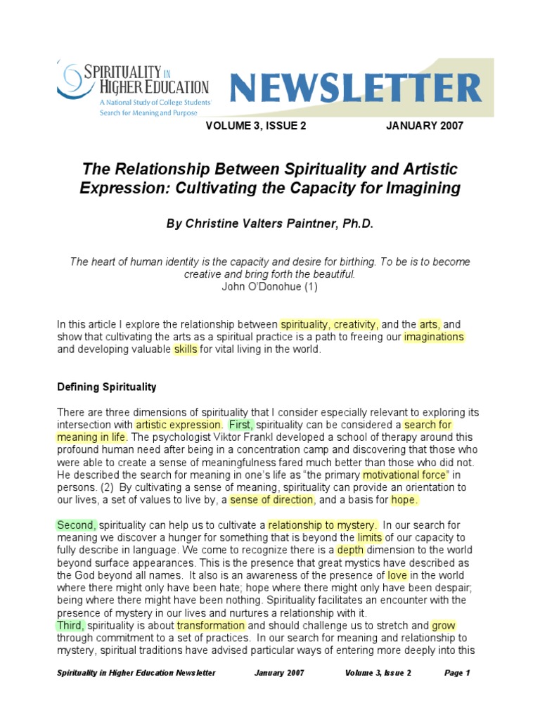Spirituality and Creativity in Education | PDF | The Arts | Spirituality
