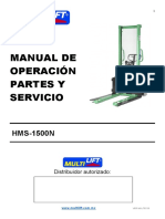 Manual de operación y servicio de apilador eléctrico