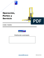 HWS-1000N Manual de Operacion, Partes y Servicio