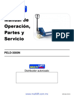 PELD-3000N Operation, Maintenance and Parts Manual - Spanish