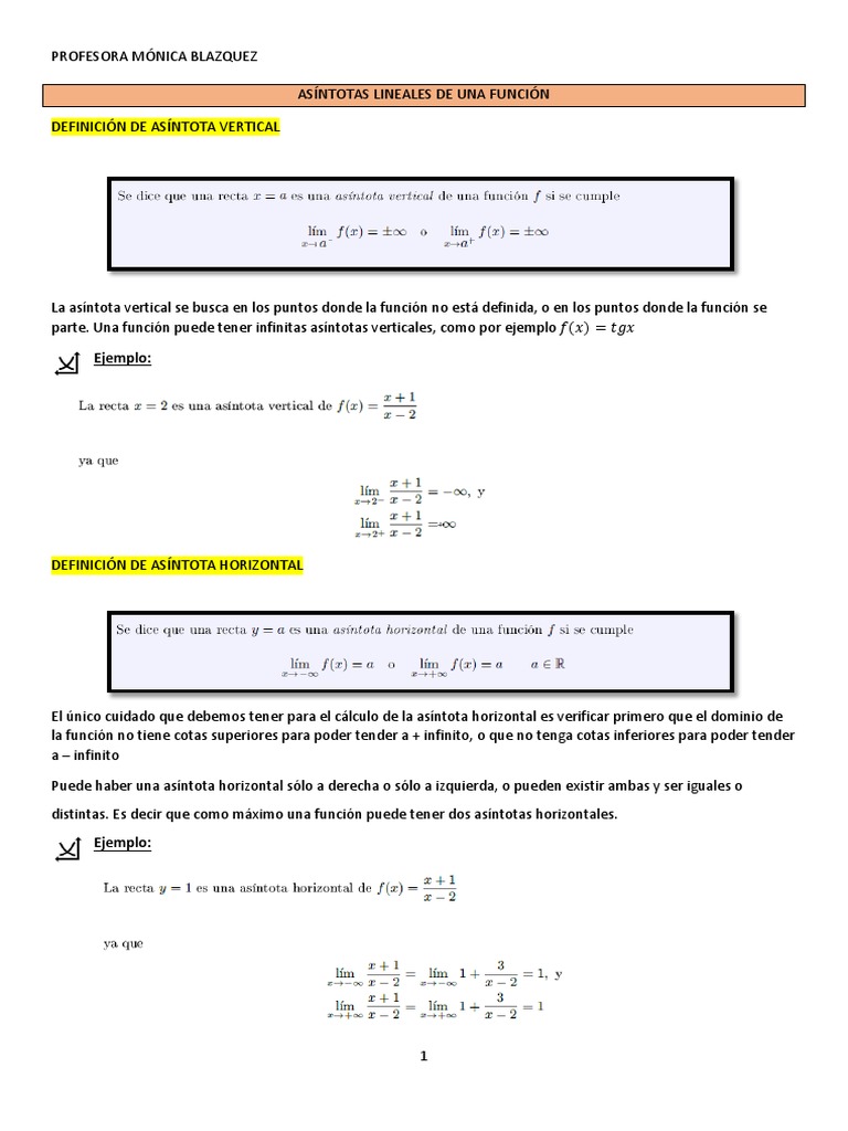 Asintotas Utn Ba | PDF | Asíntota | Función (Matemáticas)