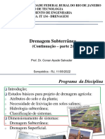 IT 134 Drenagem Aula 10 - Drenagem Subterrnea Parte 2 - Projeto Glover Dumm