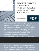 Backgrond To Expasion: The Scramble and Partition of Africa: Sit Dolor Amet