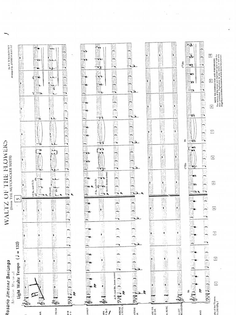 Banda El Vals de Las Flores Tchaikovsky Score Y Partes | PDF | El ...