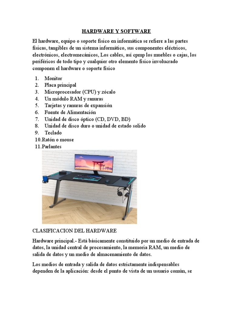Practico de Hardware y Software Alex | PDF | Juegos y actividades ...