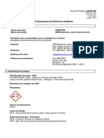 Ficha de segurança para detergente desinfetante alcalino SANIFOAM