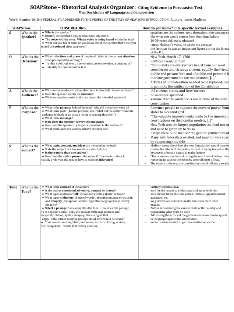 Federalist Paper Soapstone PDF The Federalist Papers James Madison