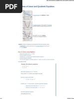 Systems of Linear and Quadratic Equations