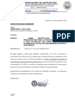 Oficio 231 - Sobre Certificación de Credito Presupuestario para Impresora Sea Con Cargo A Posgrado de La FIEE