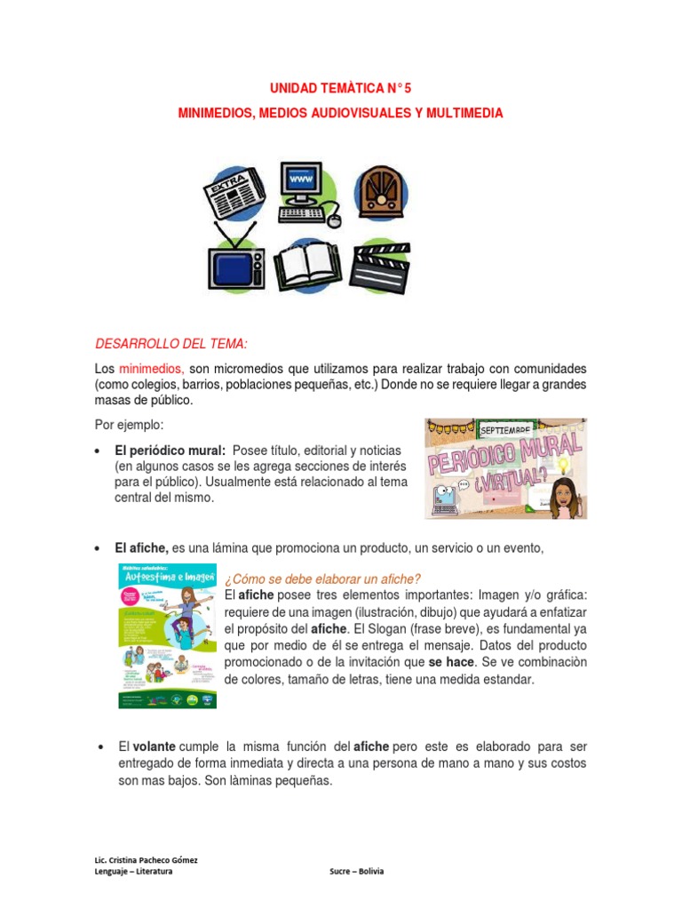 Minimedios, Multimedia | PDF | Multimedia | Póster