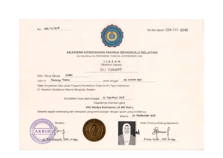 Tiga Tahun Ijazah Lulusan Kebidanan Tertunda, Ini Penjelasannya