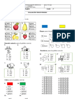 1° INGLÉS Evaluación Final Tercer Periodo