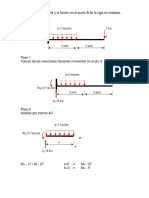 Determinación de la pendiente y flexión en un punto de una viga en voladizo