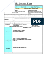 Daily Lesson Plan Y1 Thursday