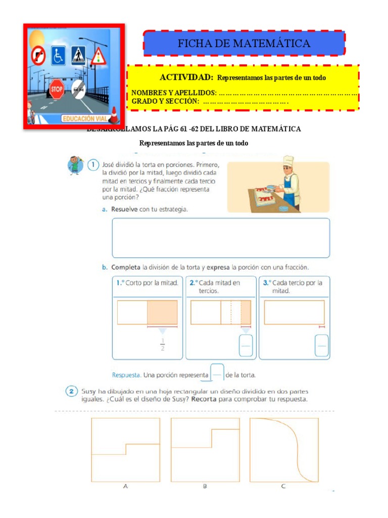 5° FICHA DIA 02 - MAT-Representamos Las Partes de Un Todo | PDF | Arte