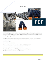 Drill Pipe: Transmit Torque and Fluid Pressure