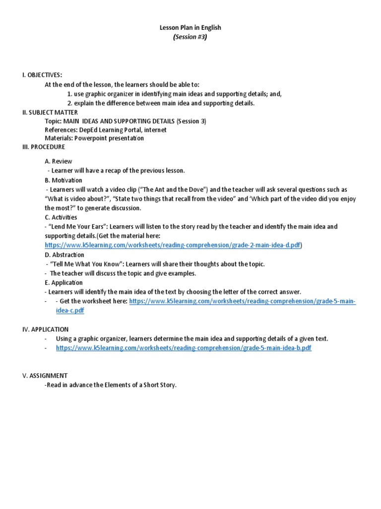 Session 3 Lesson In English Pdf