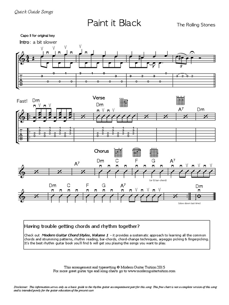 Paint It Black | PDF | Performing Arts | Musical Instruments