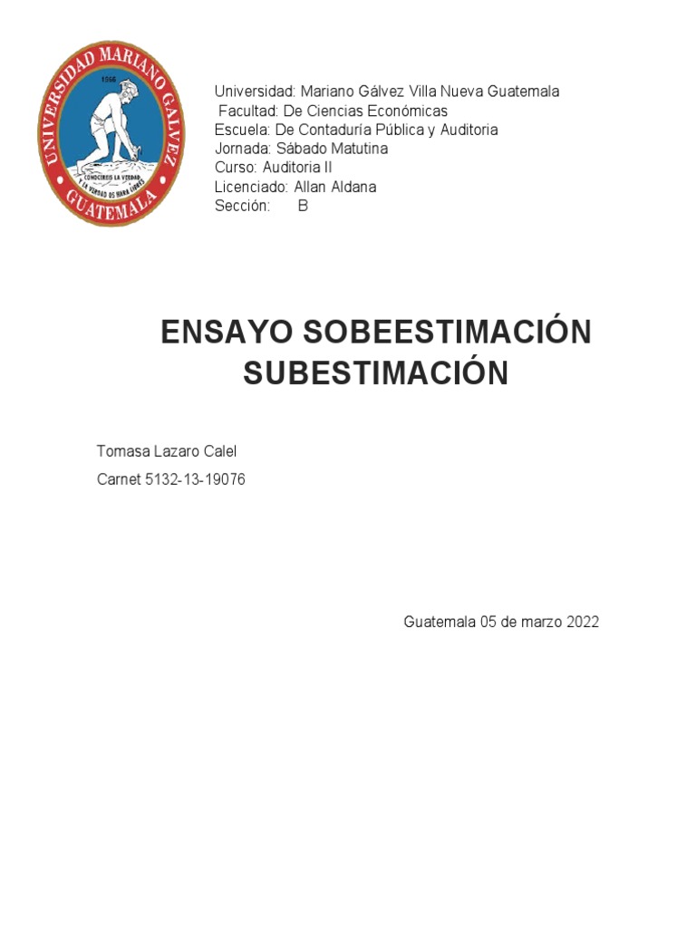 Riesgos de Sobreestimación y Subestimación | PDF | Auditoría | Economias