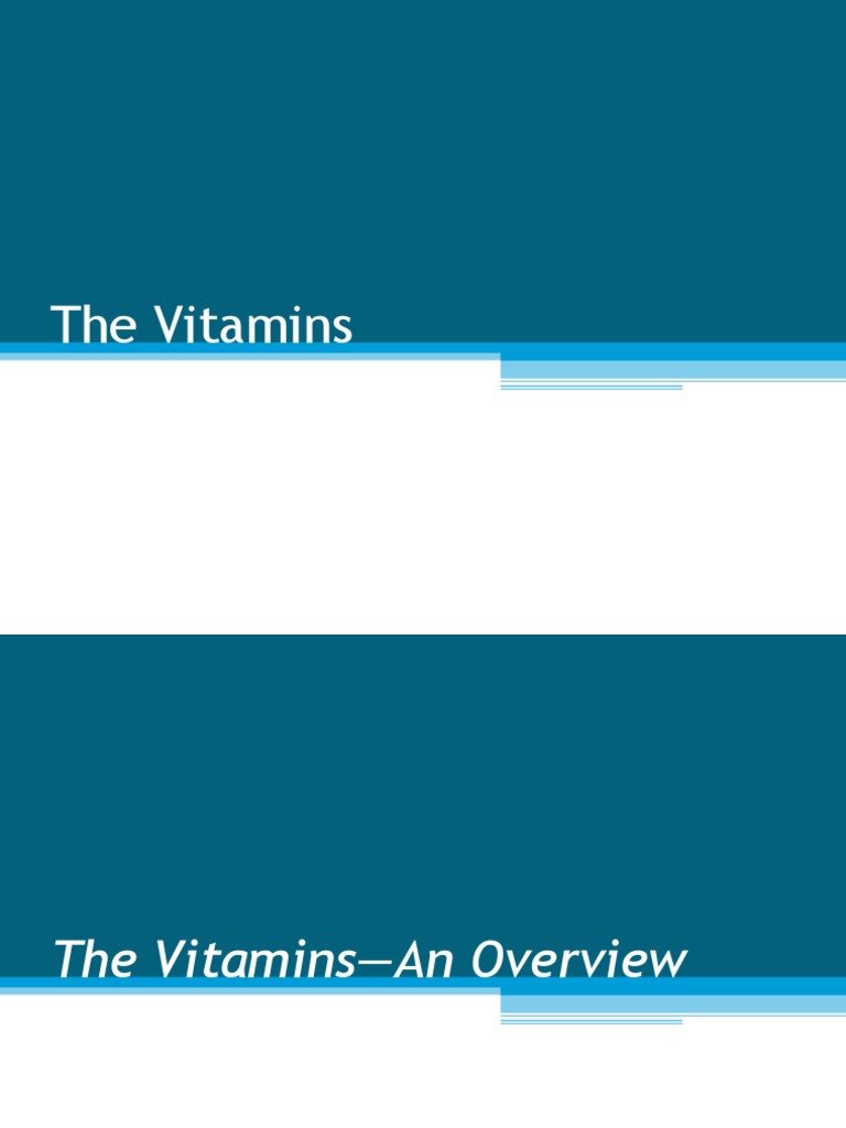 Vitamins PDF Vitamin D Vitamin A
