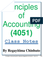 Principles of Accounting Notes 4051 by Regayitima Chinhuto