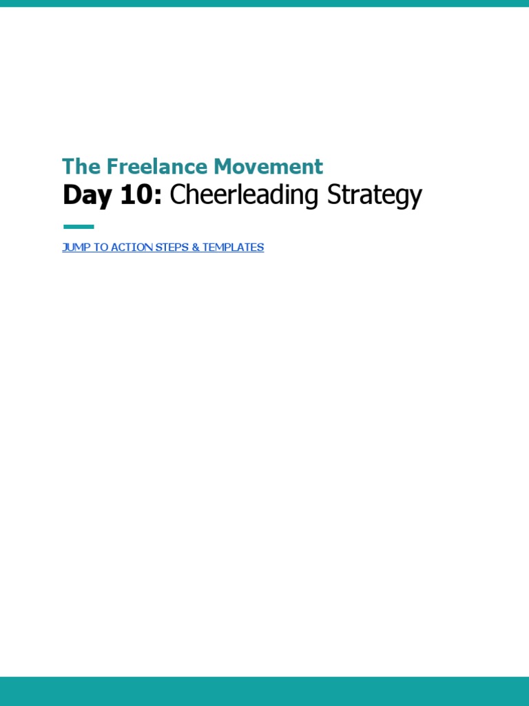 Day+10 +Cheerleading+Strategy | PDF | Communication