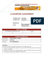 Classwork Assignment 2 - Module 1 Part 1 - Calculus 2 - TRINA YVETTE ARMEA