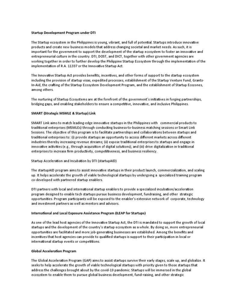 StartUp Supporting Articles | PDF | Startup Company | Small Business ...
