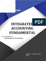 Course Material 1 Introduction To Accounting