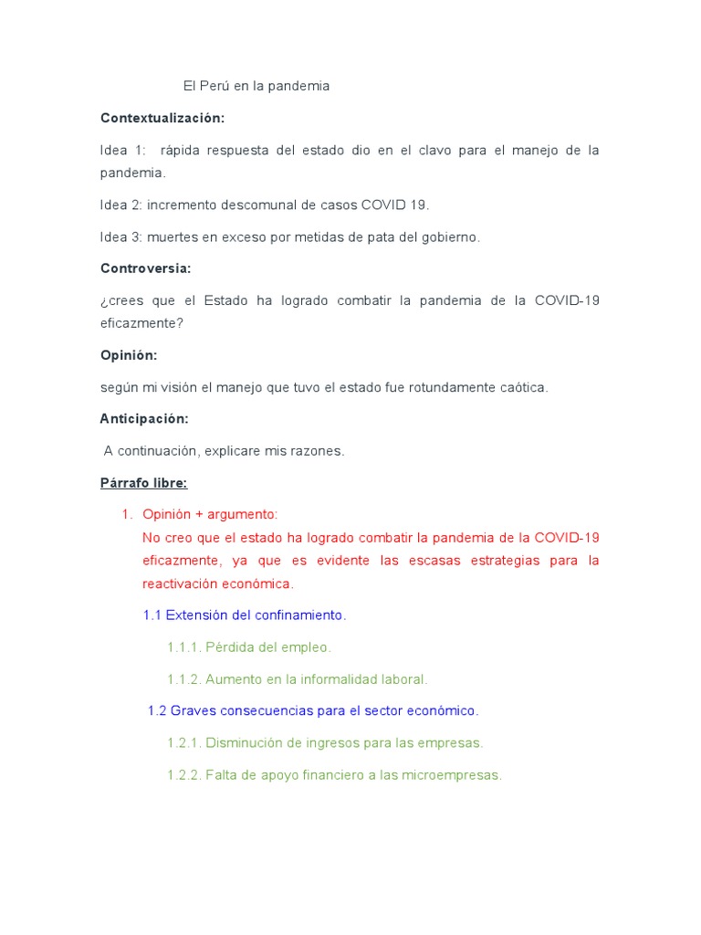 Esquema Articulo de Opinion | PDF | Economias