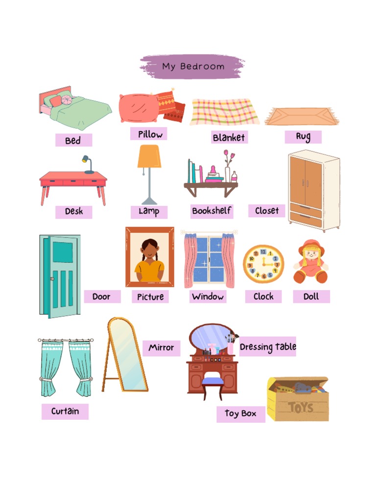 My Bedroom Kelas 2 PDF Bedroom Bed