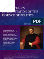 Machiavelli's Interpretation of The Essence of Politics