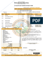 Bulacan Agricultural State College: Certificate of Registration