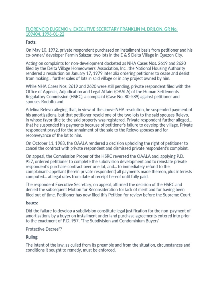 Eugenio v. Drilon | Download Free PDF | Justice | Crime & Violence