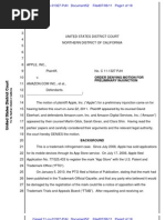 Apple v. Amazon, Order Denying Motion for Preliminary Injunction