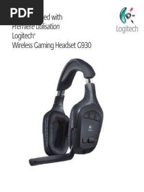 Logitech Gaming Headset g930 Manual de Usuario PDF Computer