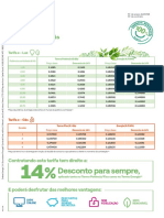 Anexo de preços da tarifa e-Luz & Gás