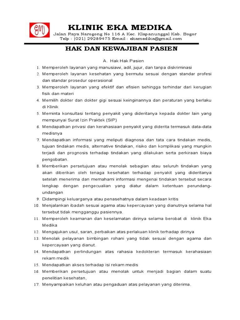 Banner Hak Dan Kewajiban Pasien | PDF