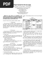 Paper Format For A4 Size Page: First Author, Second Author, Third Author