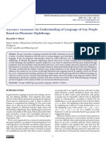 Stylistics Variations: An Understanding of Language of Gay People Based On Phonemic Diphthongs