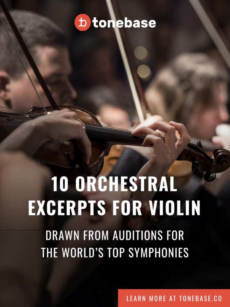 10 Orchestral Excerpts For Violin Drawn From Auditions For The World'S