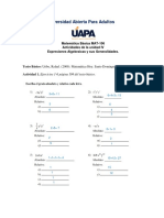 Actividades de La Unidad IV Mat. 4