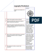 Geography Worksheet - RD