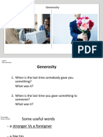 ESL Reading Lesson Topic GENEROSITY English Pre-Intermediate